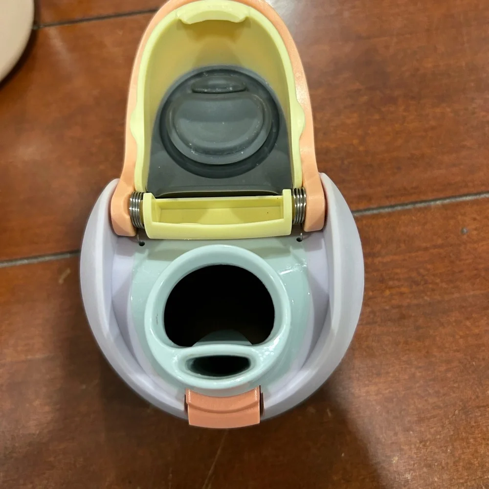 Cream Water Bottle with Pastel Accents - Picture 9 of 9